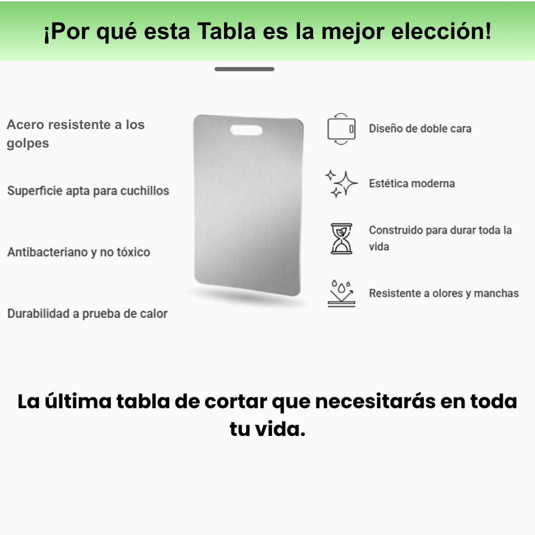 ¡¡Tabla de Acero Inoxidable!!